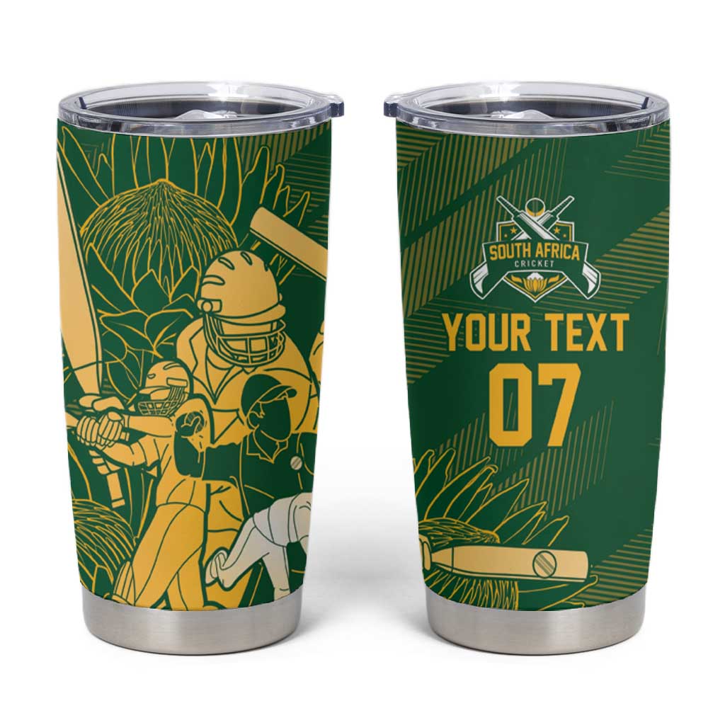 Custom South Africa Cricket Champion Tumbler Cup Proteas Rock The World LT7
