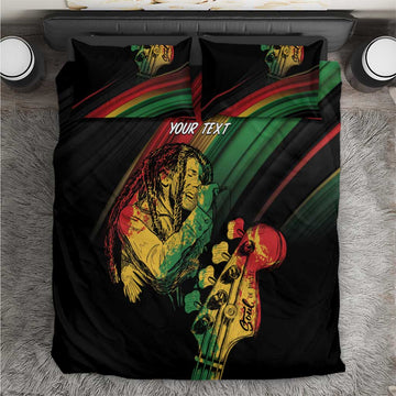 Personalised Afro Vibes Bedding Set Reggae King - Live The Way You Love LT7