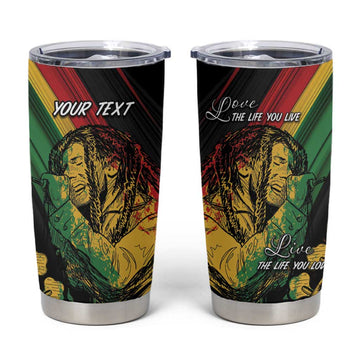 Personalised Afro Vibes Tumbler Cup Reggae King - Live The Way You Love LT7