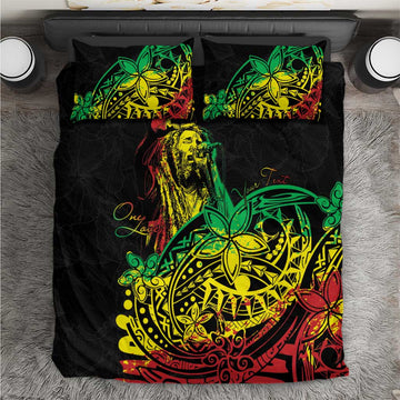 Personalised Jawaiian Reggae Bedding Set Afro-Polynesian Style LT7