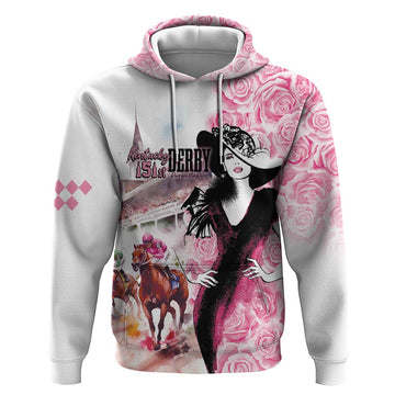 Kentucky Horse Racing Hoodie Derby Day - Pink Out Party LT7