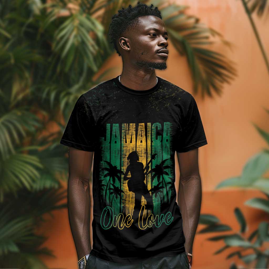 Afro-Jamaican One Love Grunge T shirt Jamrock LT7