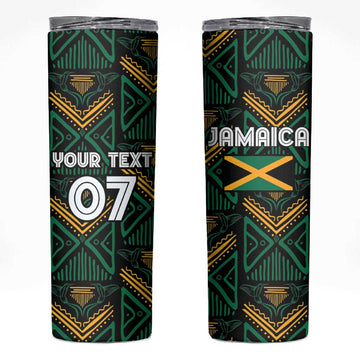 Afro-Jamaica Custom Skinny Tumbler Reggae Boyz Ethnic Motifs LT7