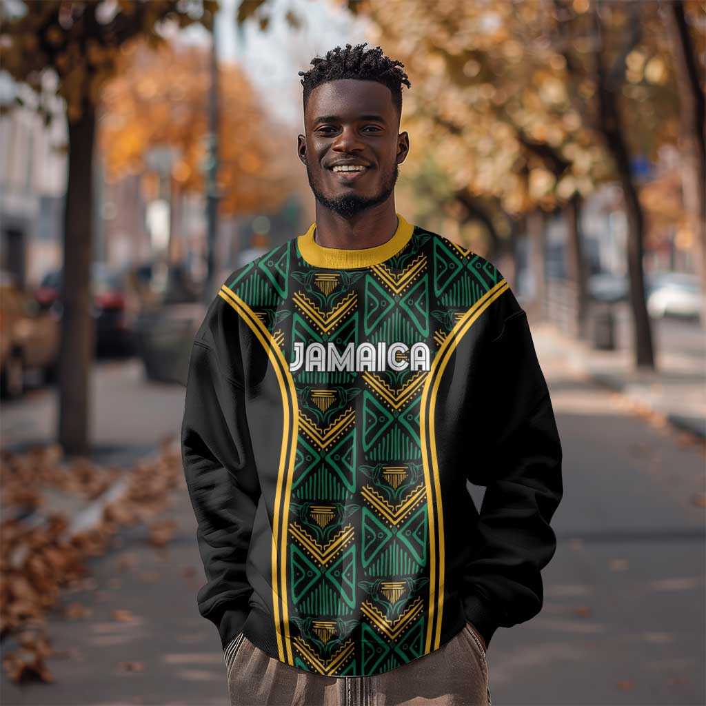 Afro-Jamaica Custom Sweatshirt Reggae Boyz Ethnic Motifs LT7