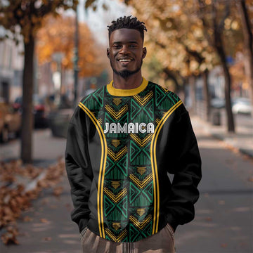 Afro-Jamaica Custom Sweatshirt Reggae Boyz Ethnic Motifs LT7