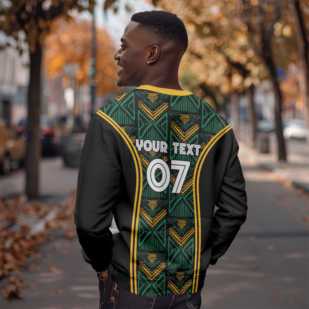 Afro-Jamaica Custom Sweatshirt Reggae Boyz Ethnic Motifs LT7
