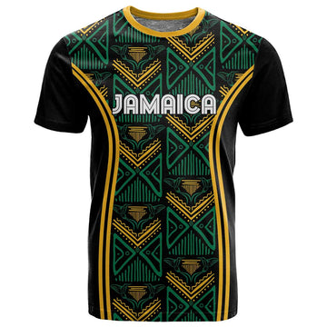 Afro-Jamaica Custom T shirt Reggae Boyz Ethnic Motifs LT7