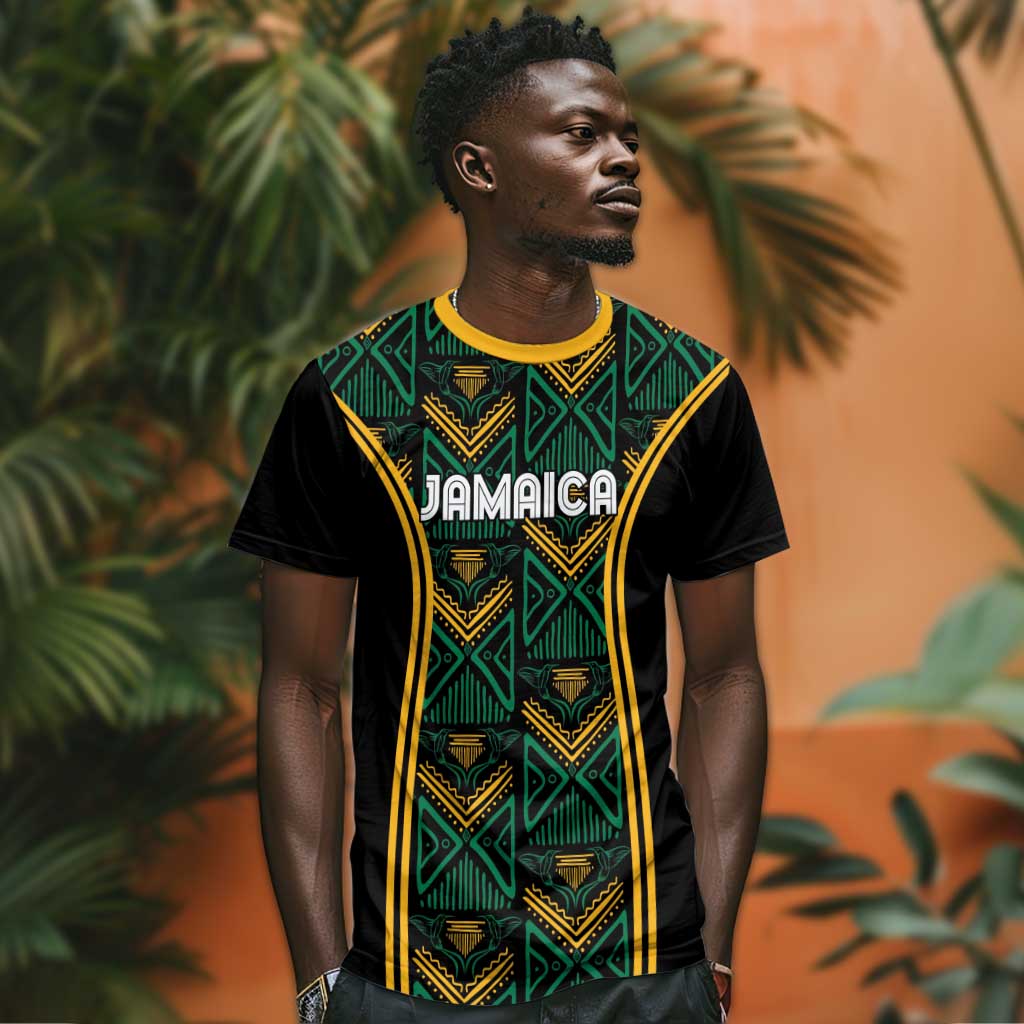Afro-Jamaica Custom T shirt Reggae Boyz Ethnic Motifs LT7