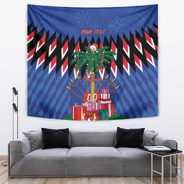 Haiti Afro Christmas Personalized Tapestry Festive Vibes LT7