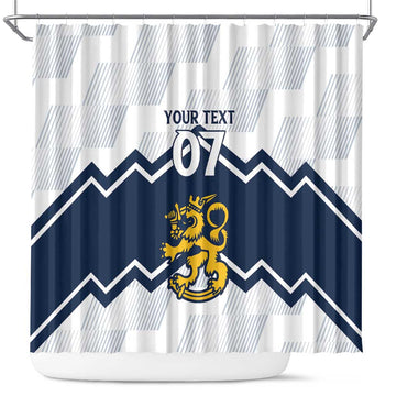 Suomi Ice Hockey Custom Shower Curtain Scandinavian Mountains Inspired LT7