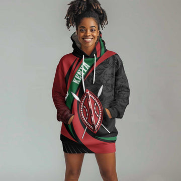 Kenya Personalized Hoodie Dress Mashujaa Day Lion Warrior LT7