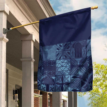 Yoruba Adire Eleko Patterns Garden Flag Indigo Vintage LT7