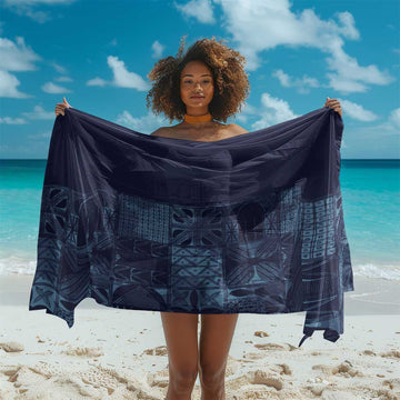 Yoruba Adire Eleko Patterns Sarong Indigo Vintage LT7