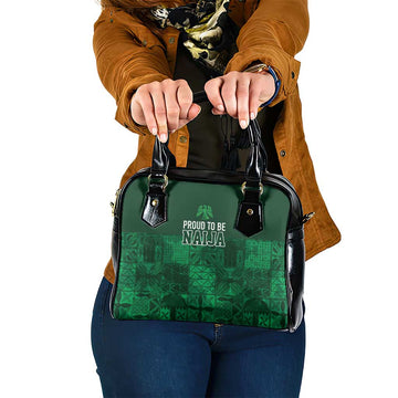 Nigeria Yoruba Adire Patterns Shoulder Handbag Proud To Be Naija LT7