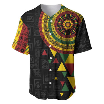Personalized Adinkra Afro-Akan Culture Baseball Jersey Afrikan Colors LT7
