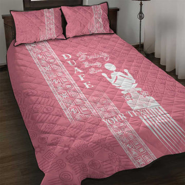 Personalized Adinkra Afro-Akan Culture Quilt Bed Set Duafe - Women's Day LT7