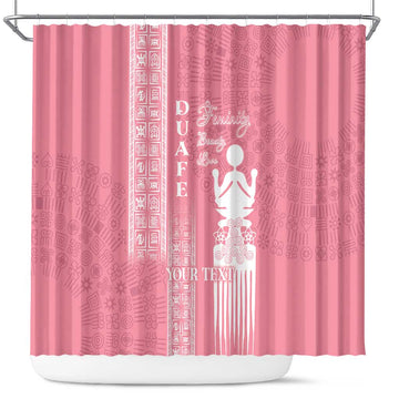 Personalized Adinkra Akan Culture Shower Curtain Women's Day Duafe Symbol LT7