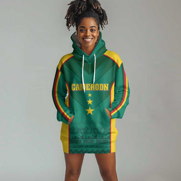 Custom Cameroon Football Hoodie Dress Nations Cup 2024 Les Lions Indomptables LT7