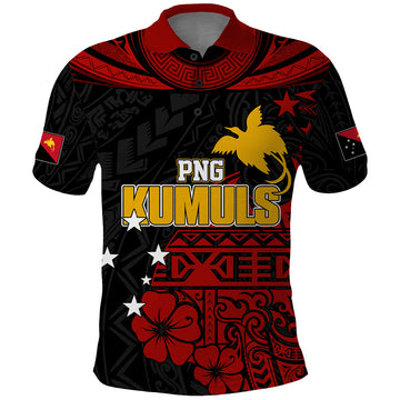 Custom PNG Kumuls Rugby Polo Shirt Motuan Mix Patterns LT7