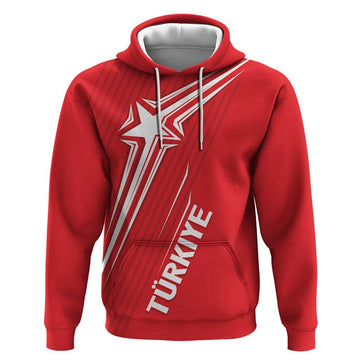 Turkiye Football 2024 Custom Hoodie Crescent-Stars Basic Style LT7