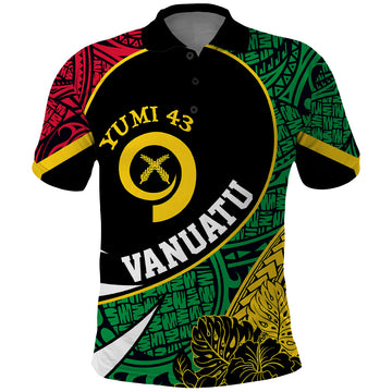 Personalised Vanuatu Polo Shirt Independence Day Yumi 43 LT7