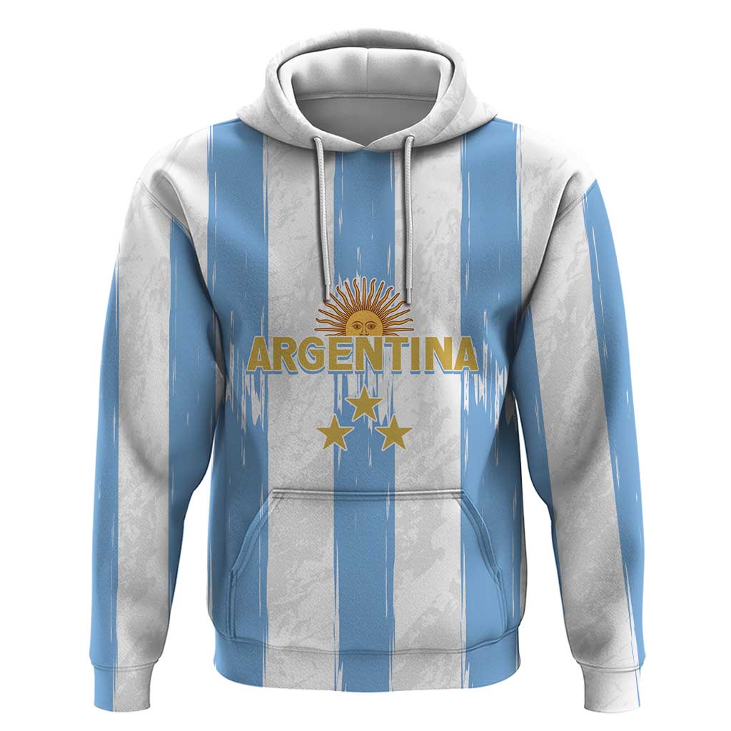 Argentina Football Custom Hoodie 2024 Albiceleste Grunge LT7