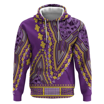 African Dashiki Hoodie Luxury Violet LT7
