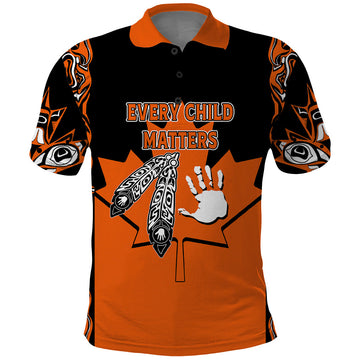 Personalised Canada Indigenous Polo Shirt Every Child Matters LT7