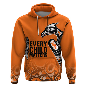 Canada Indigenous Hoodie Aboriginal Bird Art - Every Child Matters LT7