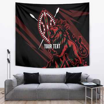 Kenya Personalized Lion Tapestry Stylized Maasai Shield LT7