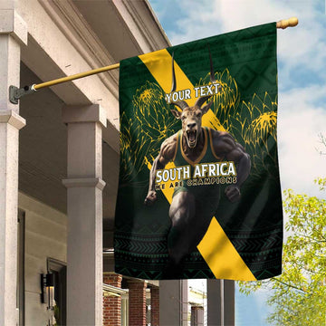Personalised South Africa Rugby Garden Flag Proud Bokke We Are Champions LT7