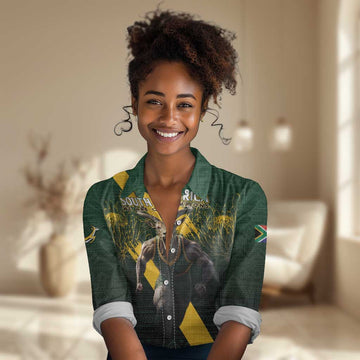 Personalised South Africa Rugby Women Casual Shirt Proud Bokke We Are Champions LT7