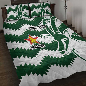Zimbabwe Rugby The Sables Personalized Quilt Bed Set Retro Jersey Inspired LT7