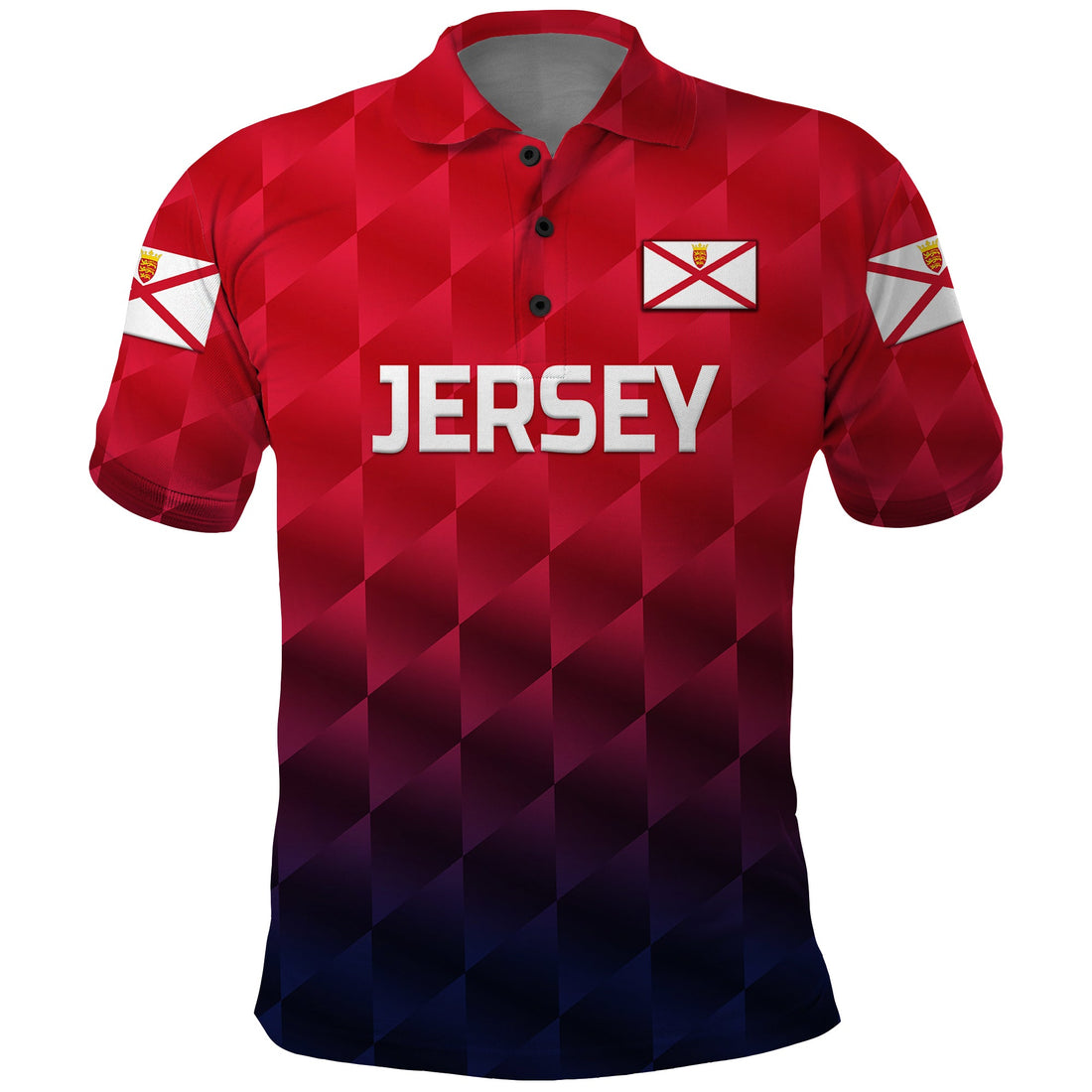 Custom The Bailiwick of Jersey Cricket Polo Shirt Unique Style Red NO.1 LT8