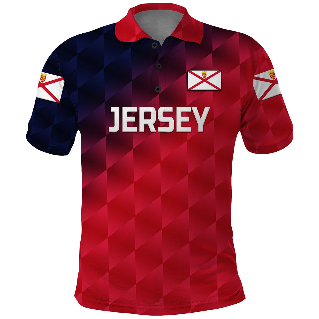 Custom The Bailiwick of Jersey Cricket Polo Shirt Unique Style Red NO.2 LT8