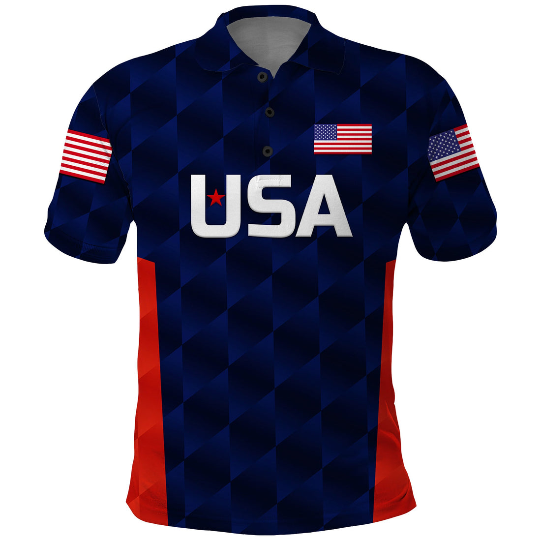 Custom United States National Cricket Polo Shirt Team USA Cricket Navy LT8