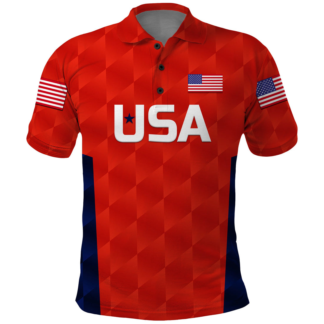 Custom United States National Cricket Polo Shirt Team USA Cricket Red LT8