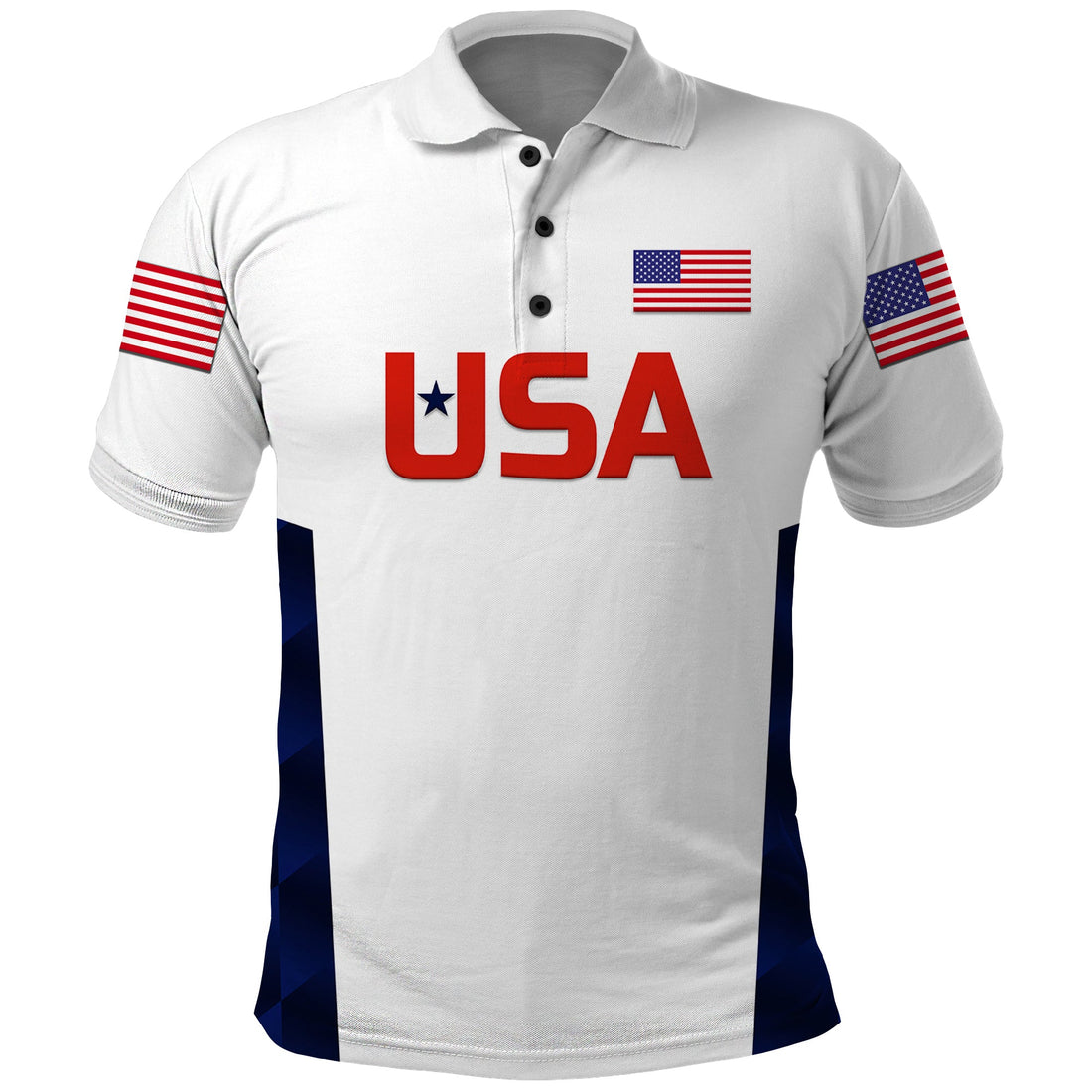 Custom United States National Cricket Polo Shirt Team USA Cricket White LT8