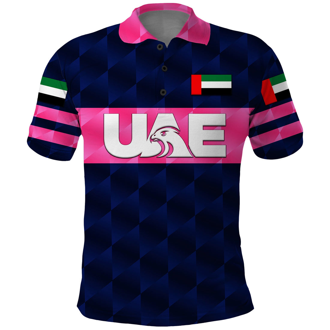 Custom United Arab Emirates UAE Cricket Polo Shirt Falcon Unique Navy LT8