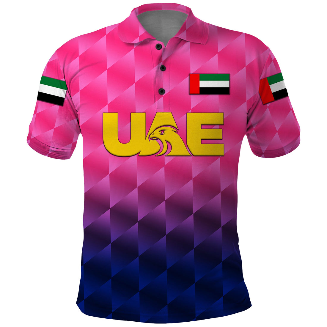 Custom United Arab Emirates UAE Cricket Polo Shirt Falcon Unique Pink LT8