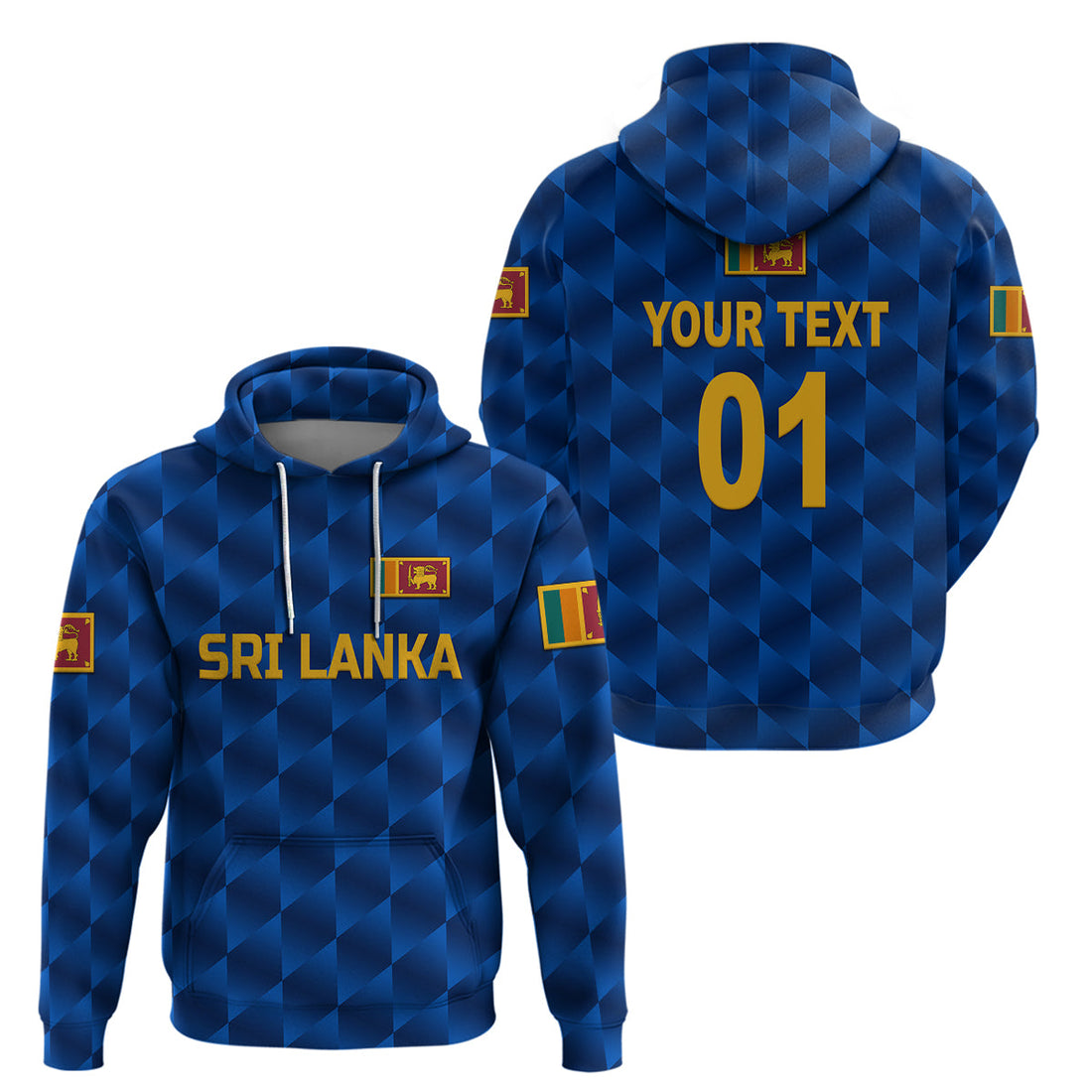 Custom Sri Lanka CrickeHoodie The Lions Unique Blue LT8