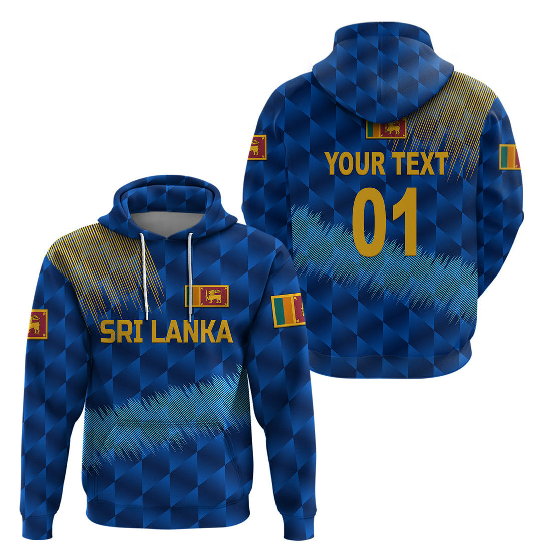 Custom Sri Lanka CrickeHoodie The Lions Special Blue LT8