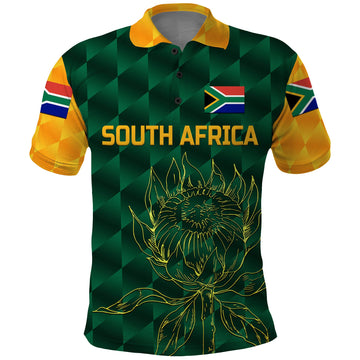 Custom South Africa Proteas Cricket Polo Shirt Simple Green LT8