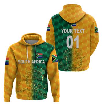 Custom South Africa Proteas CrickeHoodie Simple Yellow LT8