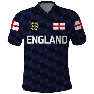 Custom England Cricket Polo Shirt Unique Navy LT8