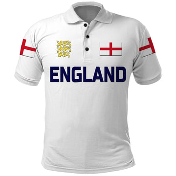 Custom England Cricket Polo Shirt Unique White LT8