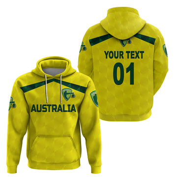 Custom Australia CrickeHoodie Aussie Unique Yellow LT8