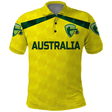 Custom Australia Cricket Polo Shirt Aussie Unique Yellow LT8