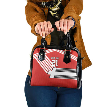 Swiss Football Custom Shoulder Handbag 1990-1992 Retro Red Switzerland Vintage LT9