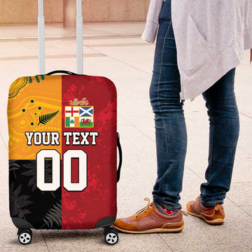 Custom British Lions-AUNZ Luggage Cover Australia-New Zealand Indigenous Motif LT9